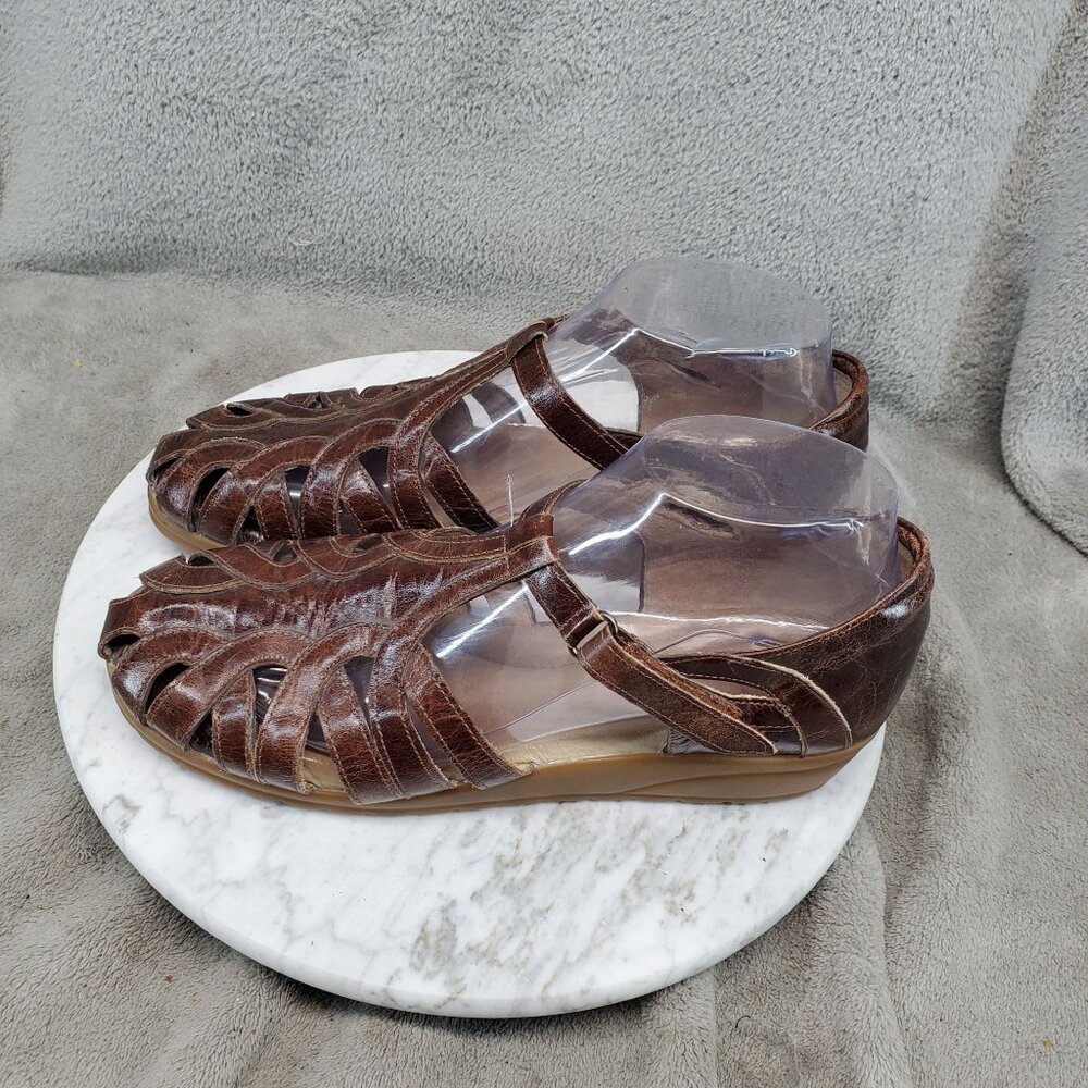 BeautiFeel Shoes Womens EU 39 US 8 Brown Leather Sandals Ankle Strap Sandals